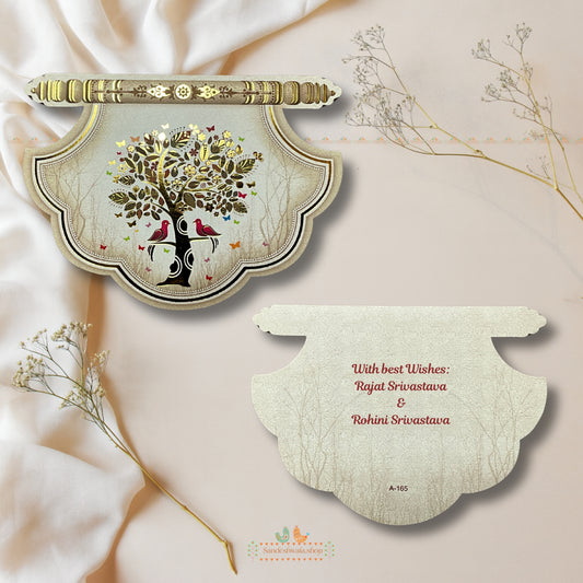 Decorative Fan Shape Cut Shagun Envelope - Signature Collection