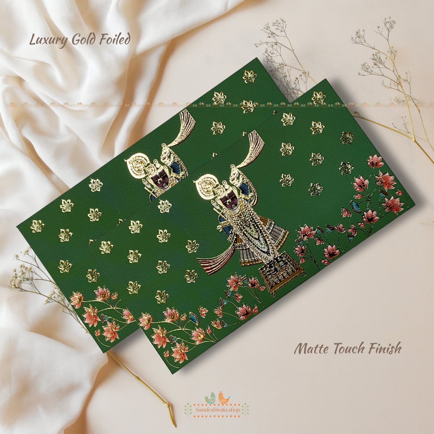 Lord Krishna Theme Shagun Envelope - Luxe Collection