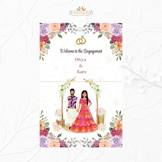 Floral Pastel - Welcome Board