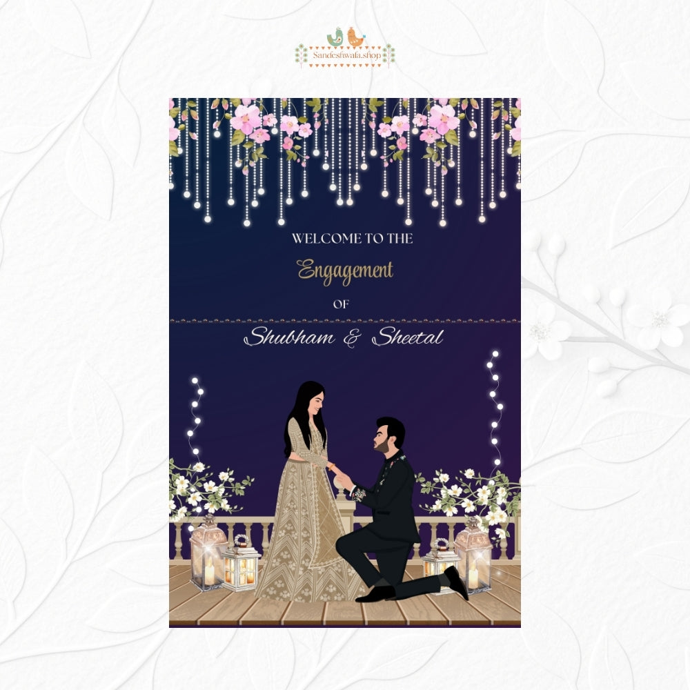 Midnight Blue Elegant - Welcome Board