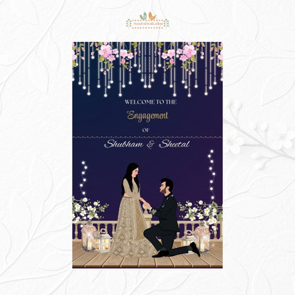 Midnight Blue Elegant - Welcome Board