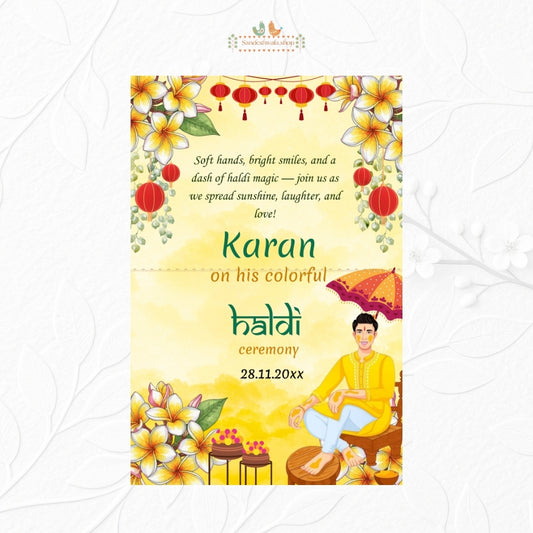 Yellow Pastel Haldi - Welcome Board