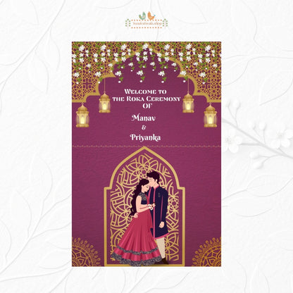 Royal Maroon Roka - Welcome Board