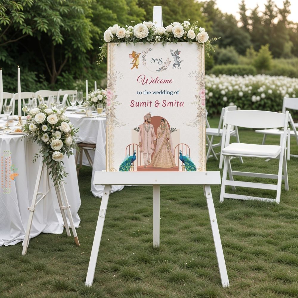 Wedding Ceremony Tom & Jerry Theme  - Welcome Board