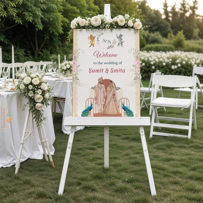 Wedding Ceremony Tom & Jerry Theme  - Welcome Board