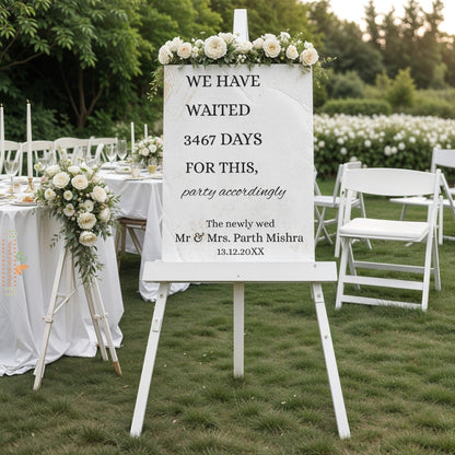 Minimalist Wedding - Welcome Board