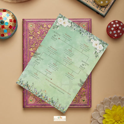 Green Grace Invitation  - Itinerary Card