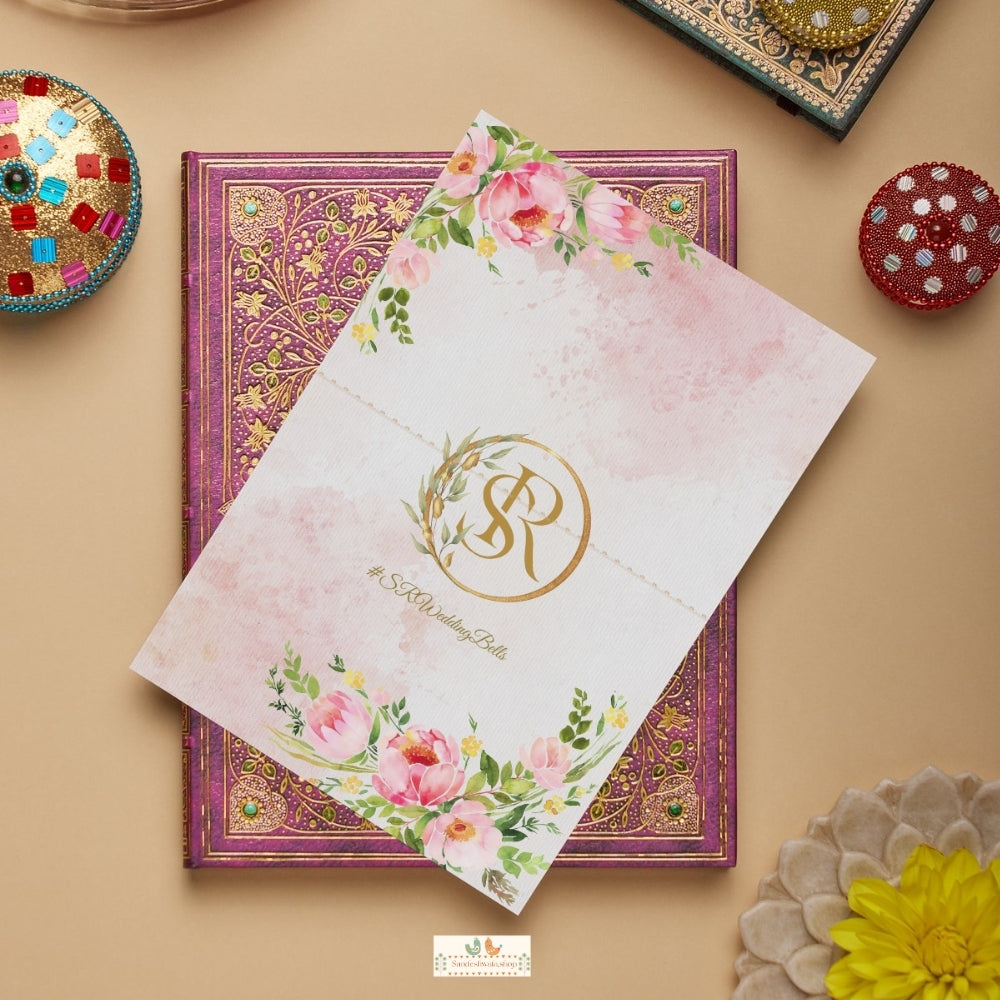 Pastel Bloom Elegance  - Itinerary Card