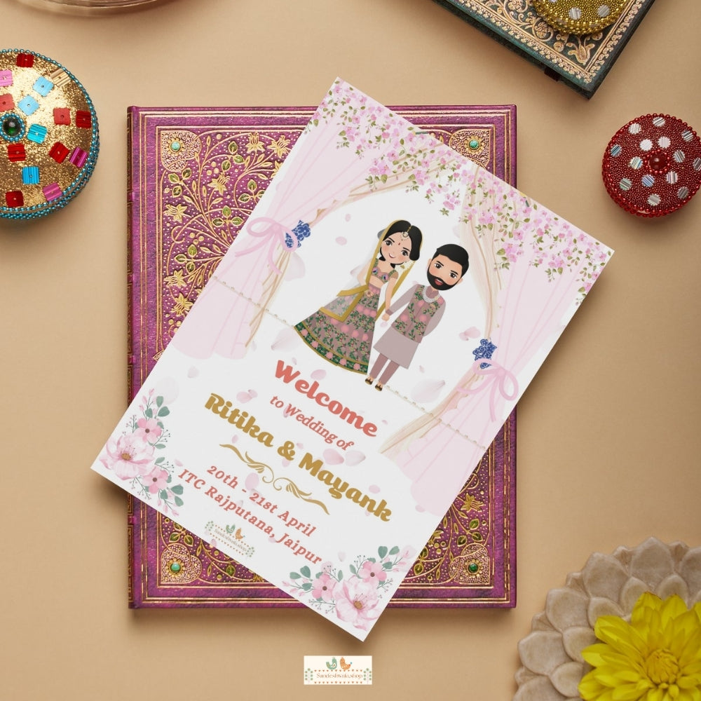 Cute Couple Welcome  - Itinerary Card