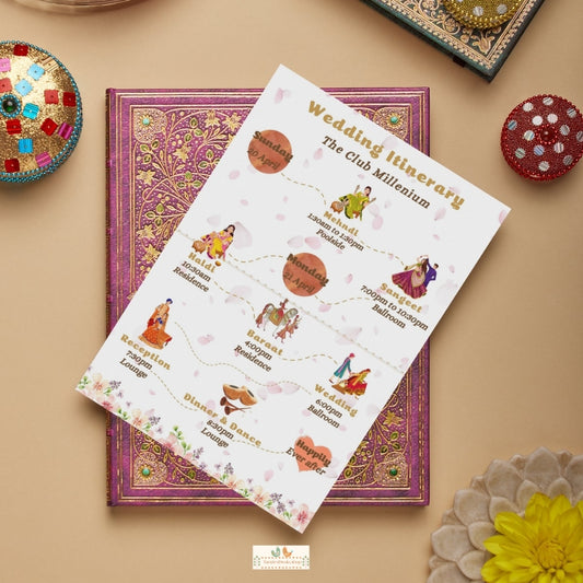 Cute Couple Welcome  - Itinerary Card