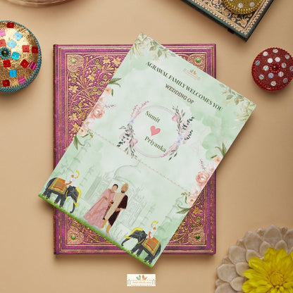 Vintage Floral Affair  - Itinerary Card