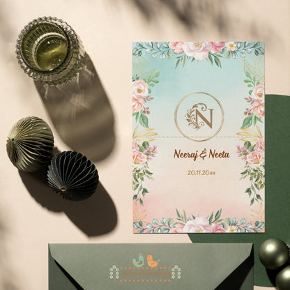 Pastel Monogram - Thank You Card