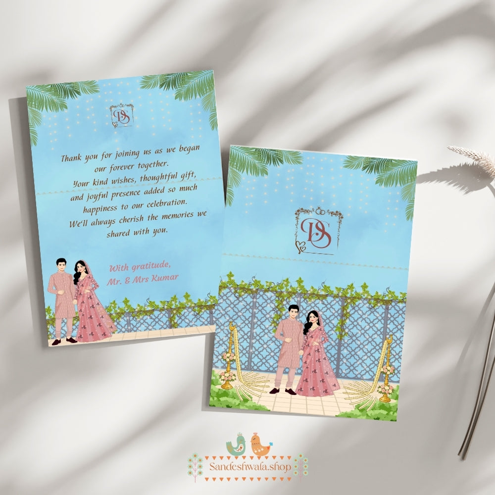 Modern Blue Stage Theme - Thank You Card