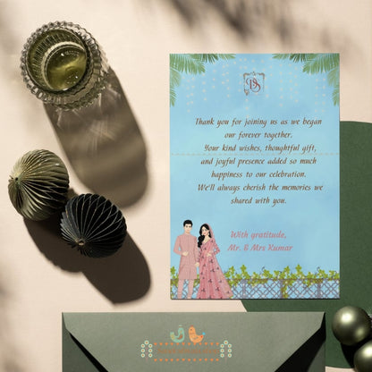 Modern Blue Stage Theme - Thank You Card