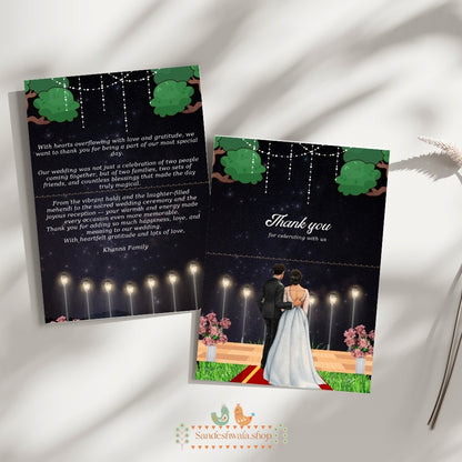 Night Lights Palace Theme - Thank You Card