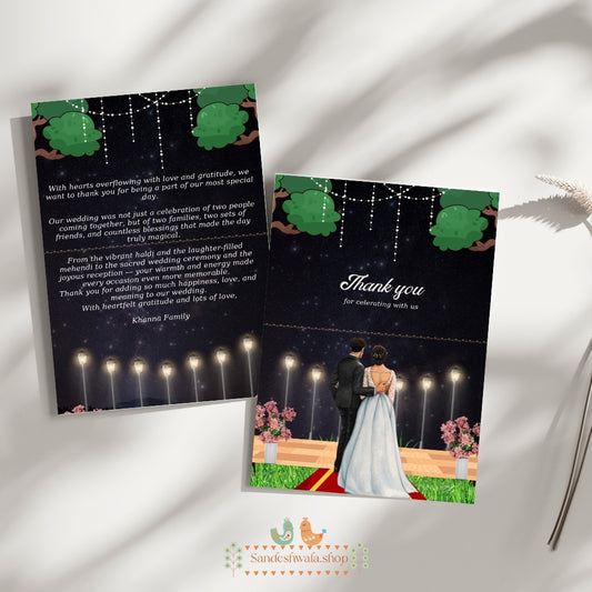 Night Lights Palace Theme - Thank You Card