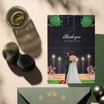 Night Lights Palace Theme - Thank You Card