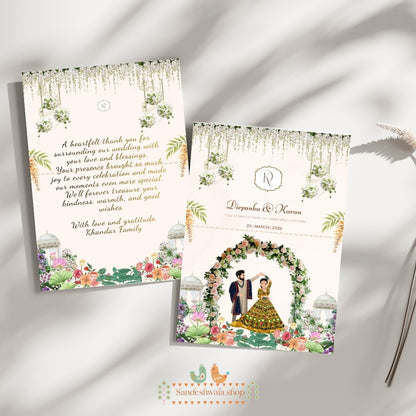 Pastel Mandap Theme - Thank You Card