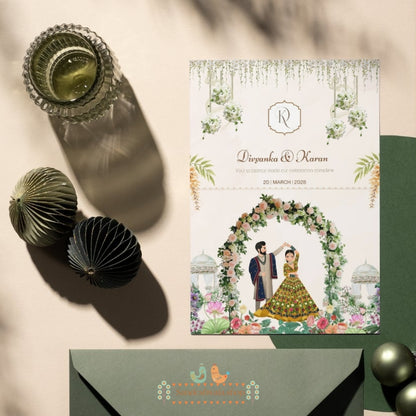 Pastel Mandap Theme - Thank You Card