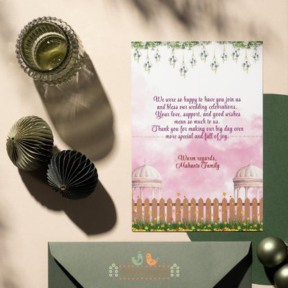 South Indian Theme - Thank You Card