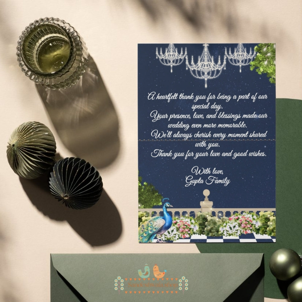 Midnight Ballroom Theme - Thank You Card